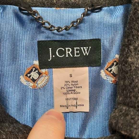 J. Crew Wool Pea Coat Old Money Quiet Luxury Womens Small - Picture 2 of 5